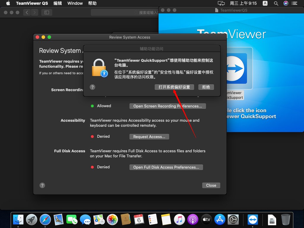 Catalina使用TeamViewerQS的设置步骤插图11